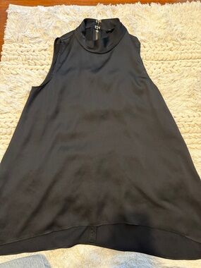 The Limited Black Sleeveless Mock-Neck Top